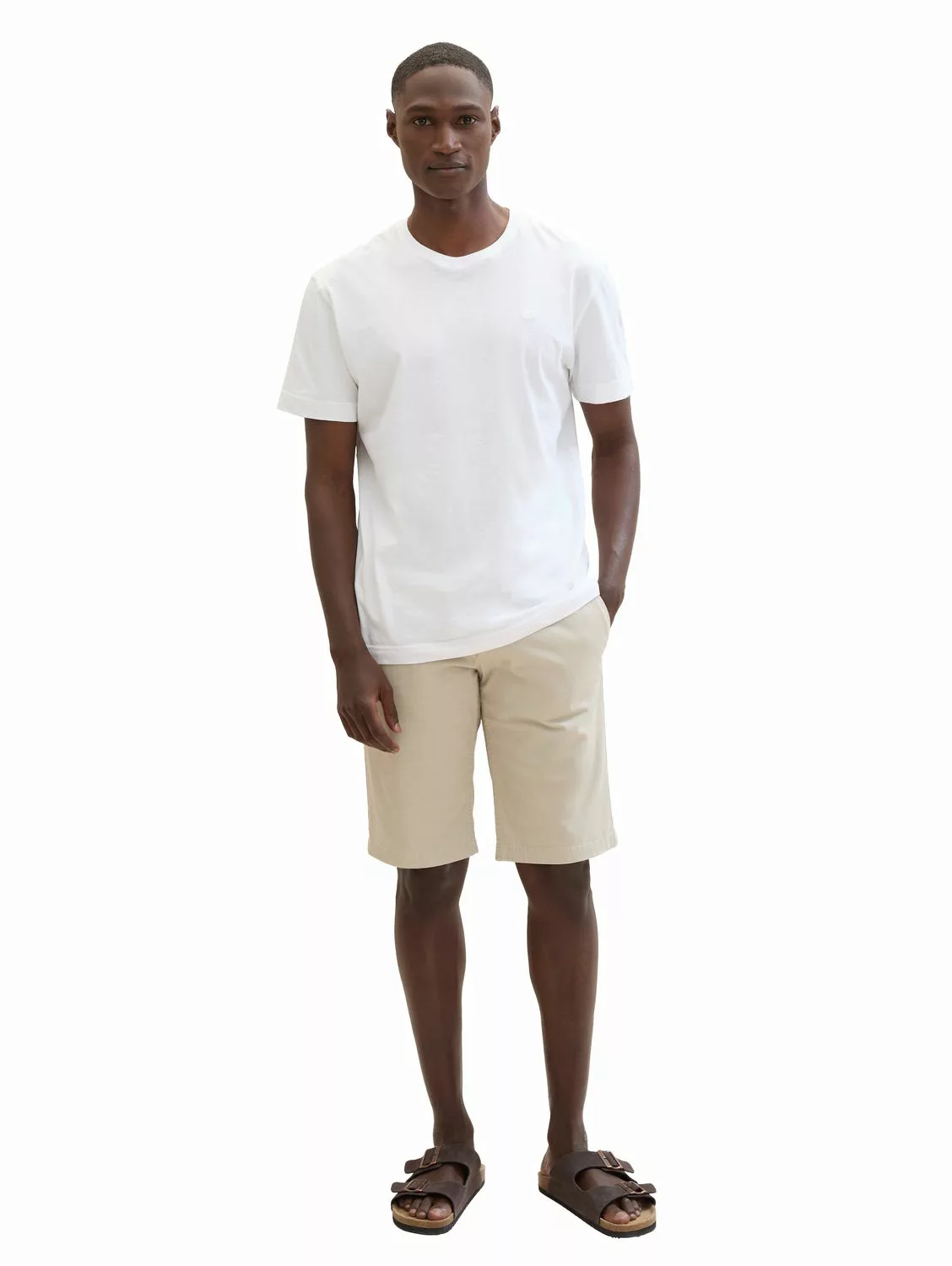 Tom Tailor Herren Short SLIM PRINTED CHINO SHORTS - Mid Waist Slim Fit günstig online kaufen