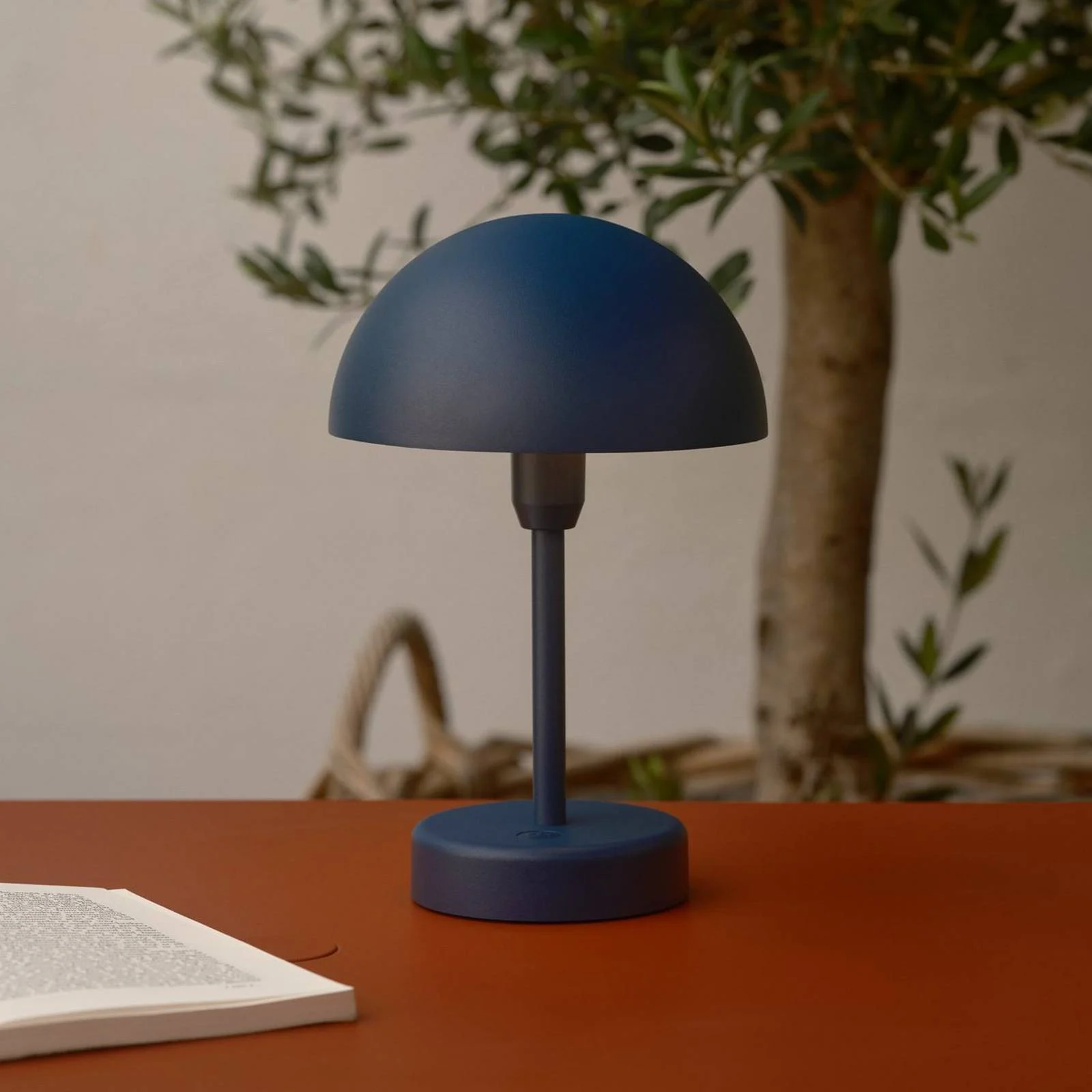LED-Akku-Tischleuchte Ellen To-Go, blau, Aluminium günstig online kaufen