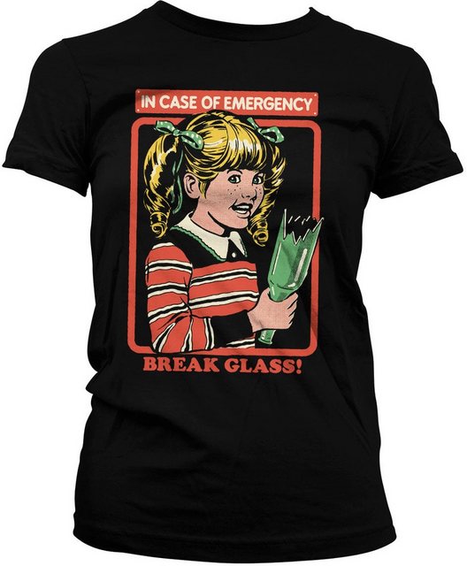 Steven Rhodes T-Shirt In Case Of Emergency Break Glass Girly Tee günstig online kaufen