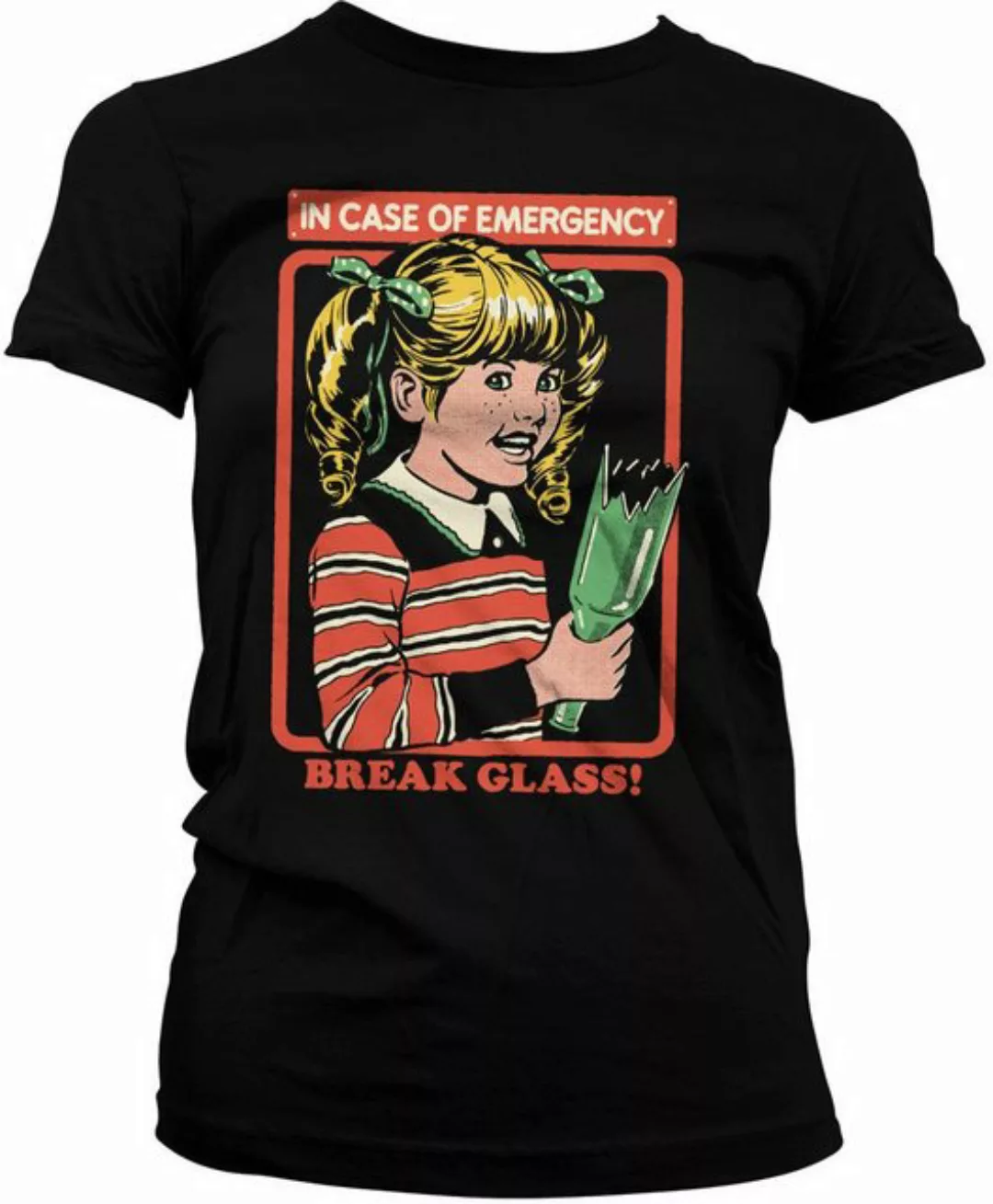 Steven Rhodes T-Shirt In Case Of Emergency Break Glass Girly Tee günstig online kaufen