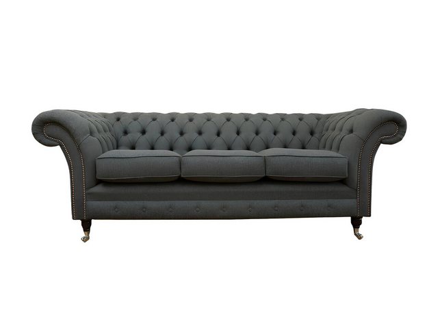 Xlmoebel Sofa Dreisitzer Design-Sofa in Grau aus Stoff im klassischen, Herg günstig online kaufen