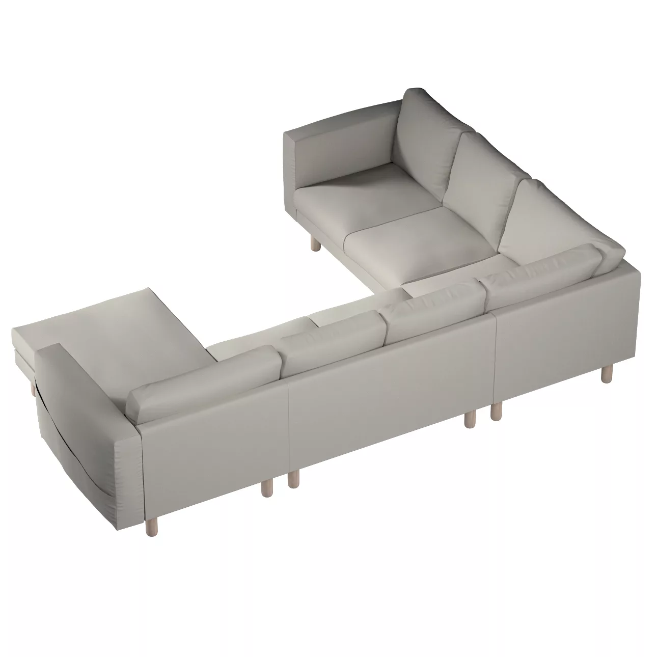 Bezug für Norsborg 5-Sitzer Ecksofa mit Recamiere, grau, Norsborg Bezug für günstig online kaufen