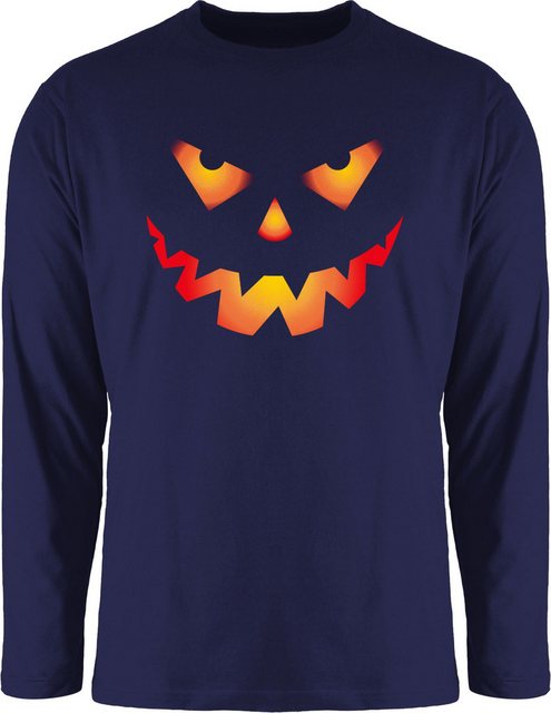 Shirtracer Rundhalsshirt Halloween Kürbis Gesicht Gruseliger Kürbisgesicht günstig online kaufen