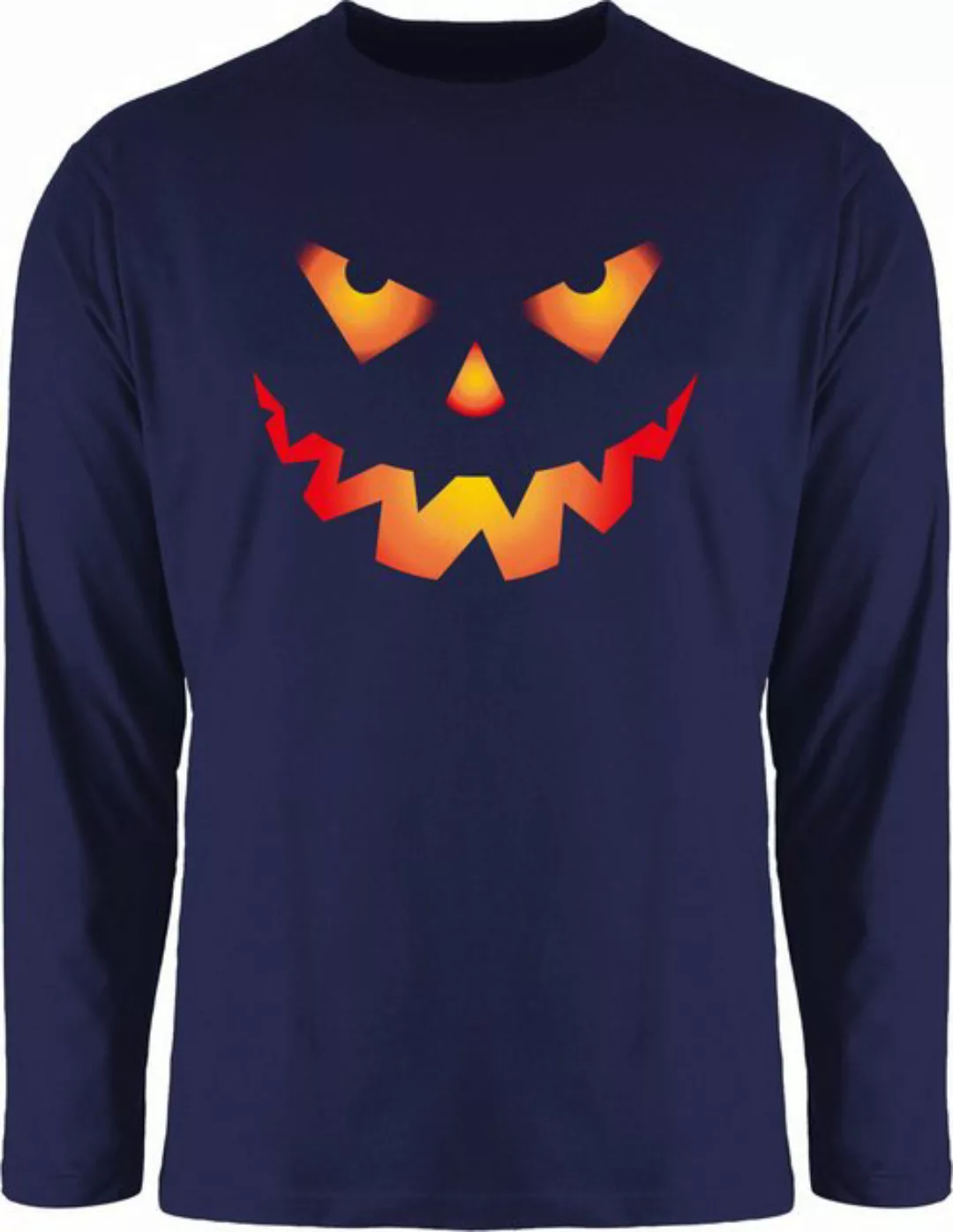 Shirtracer Rundhalsshirt Halloween Kürbis Gesicht Gruseliger Kürbisgesicht günstig online kaufen