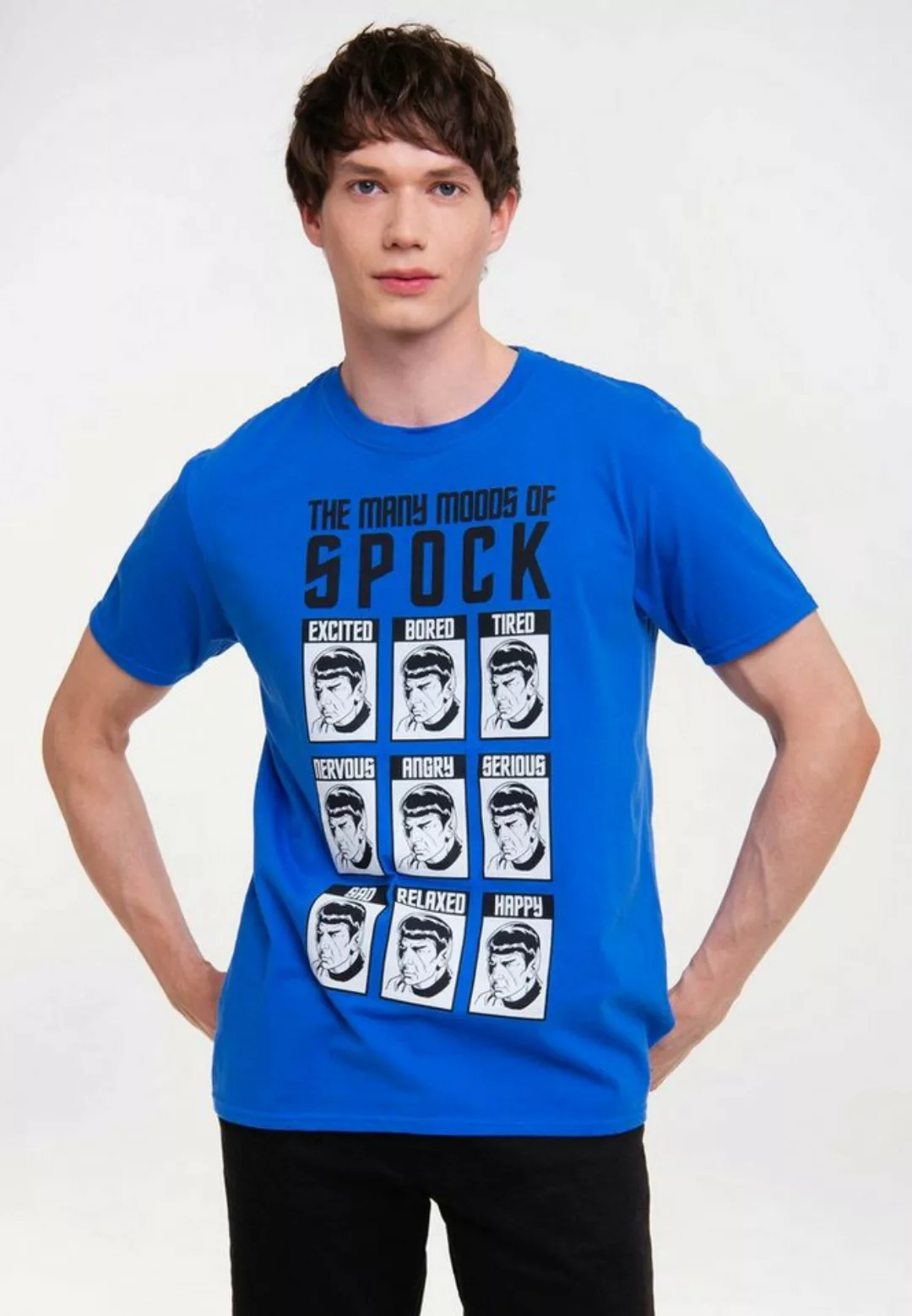 LOGOSHIRT T-Shirt "Star Trek - Moods of Spock", mit großem Spock Moods-Logo günstig online kaufen