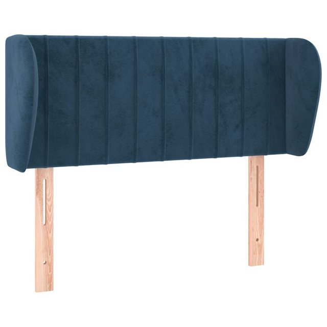 vidaXL Bett, Kopfteil mit Ohren Dunkelblau 103x23x78/88 cm Samt günstig online kaufen