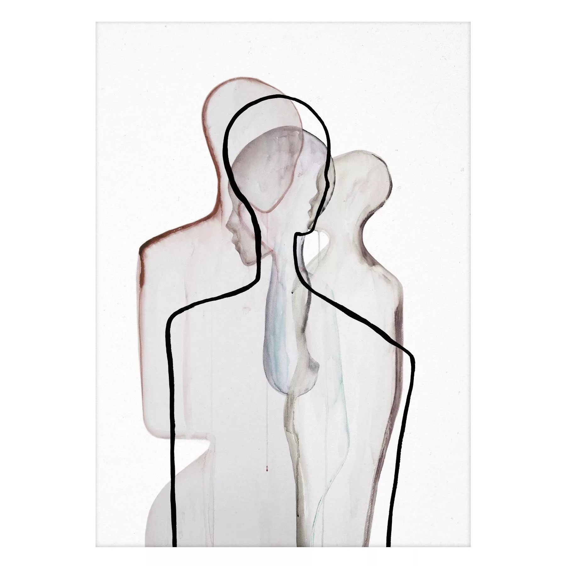 Paper Collective - Mother Kunstdruck 70x100cm - grau, schwarz, braun, weiß/ günstig online kaufen