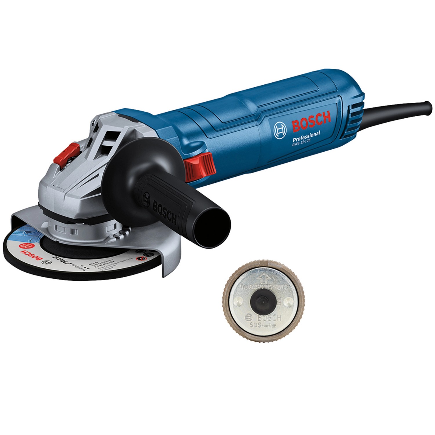 Bosch Professional Winkelschleifer GWS 12-125 Zusatzhandgriff + Überwurfmut günstig online kaufen