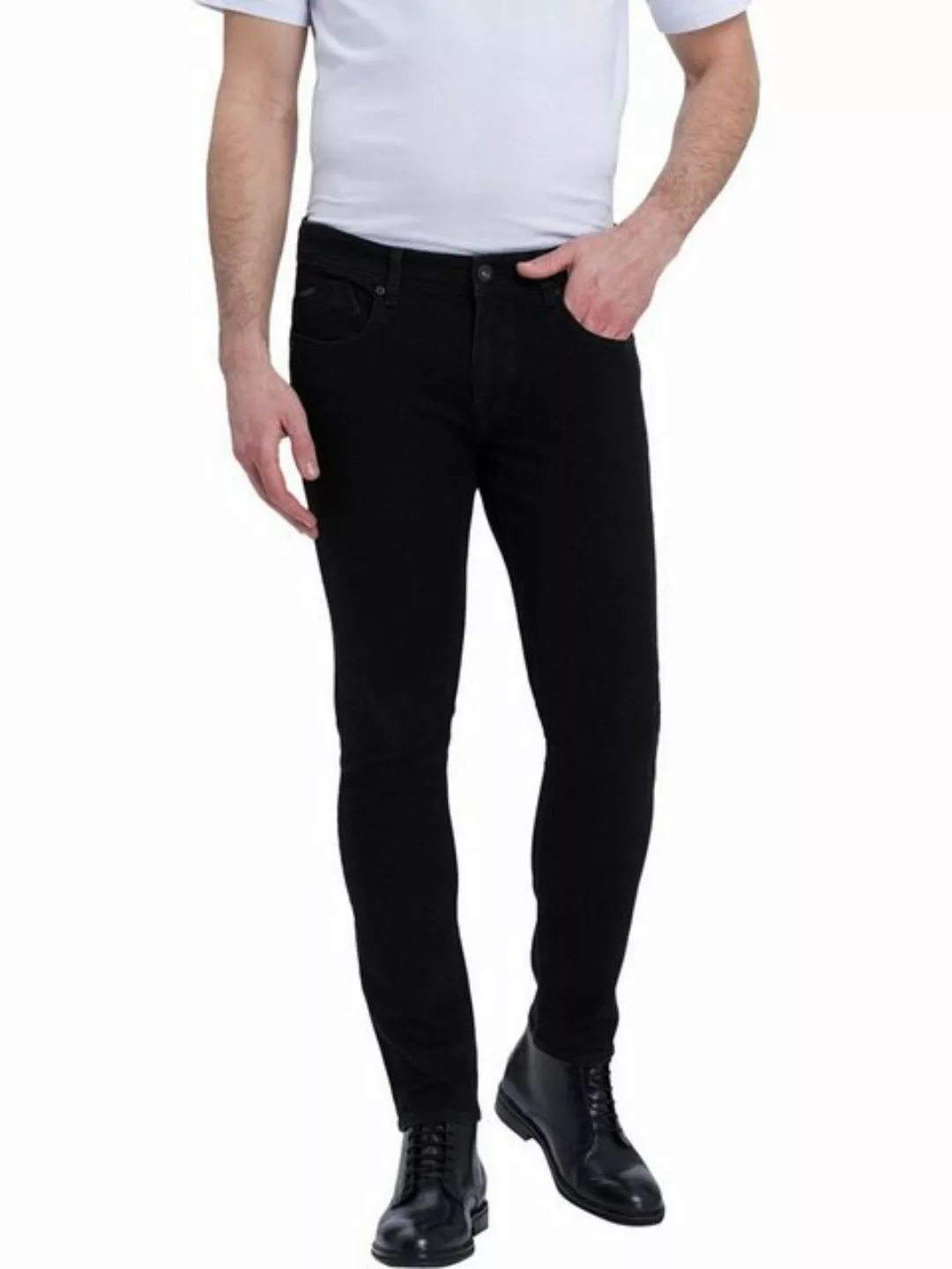 Cross Jeans Herren Jeans Jimi - Slim Tapered Fit - Schwarz - Black günstig online kaufen