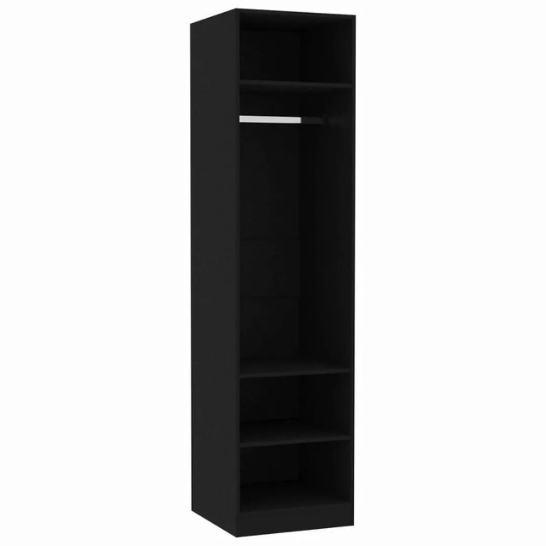 furnicato Kleiderschrank Schwarz 50x50x200 cm Holzwerkstoff günstig online kaufen