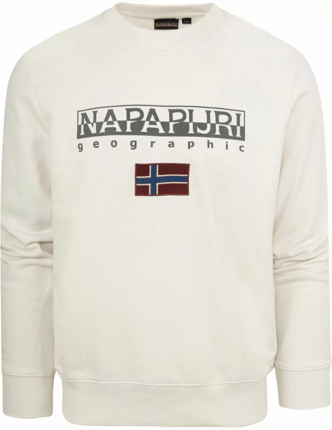 Napapijri Off-White Pullover - Größe M günstig online kaufen