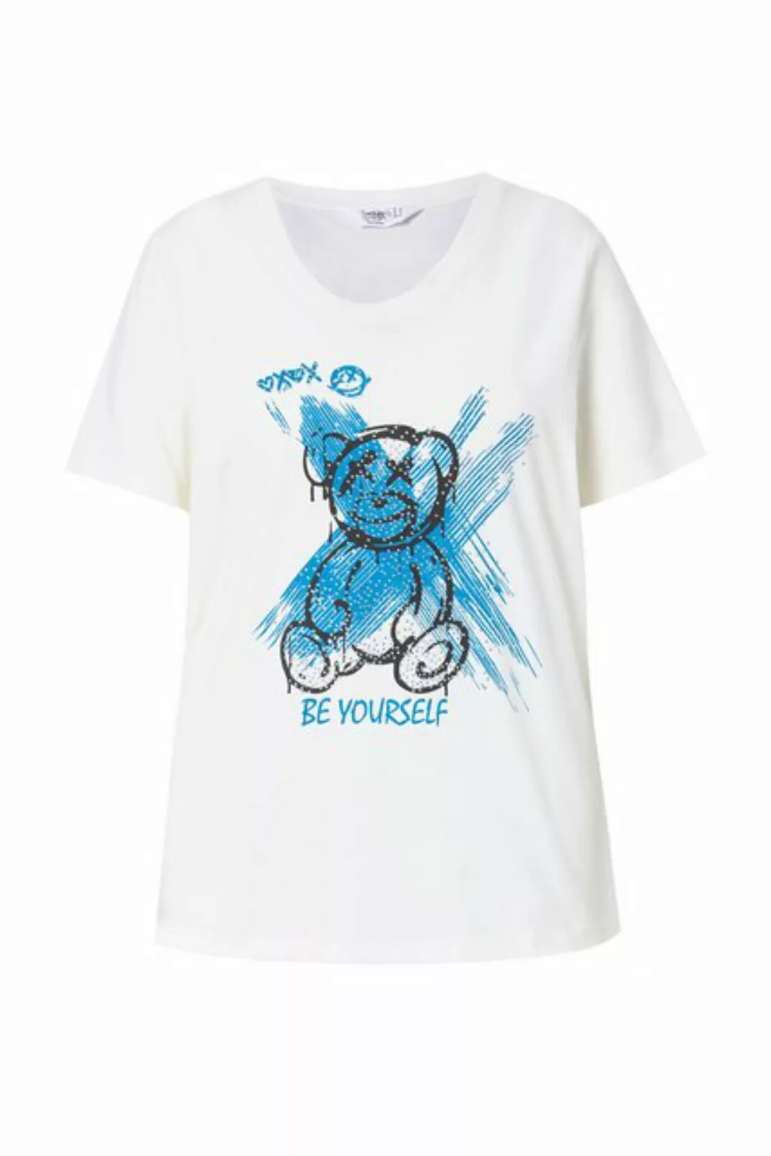 Angel of Style Rundhalsshirt T-Shirt Boxy Fit Teddy-Motiv Halbarm günstig online kaufen