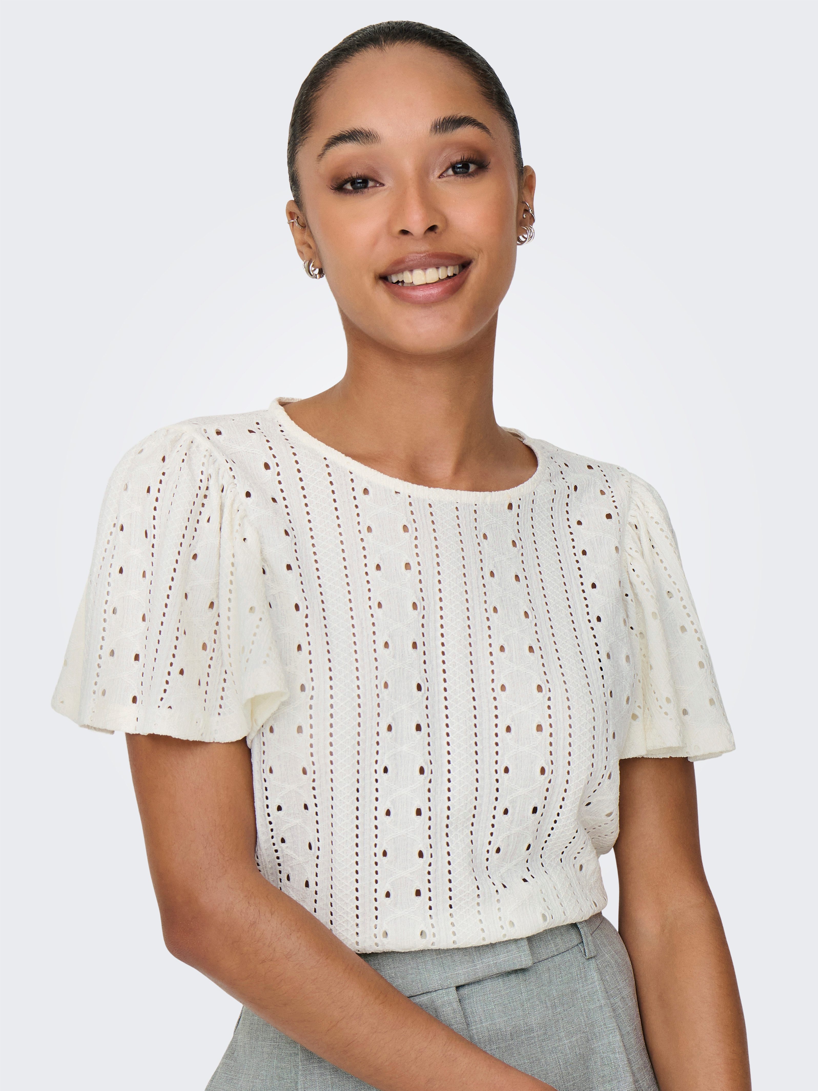 ONLY Kurzarmshirt ONLRIVERSIDE S/S FLAIRED TOP günstig online kaufen