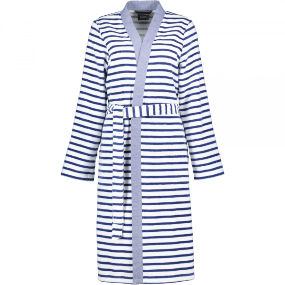 Cawö - Damen Bademantel Kimono Breton 6595 - Farbe: navy - 16 - XS günstig online kaufen