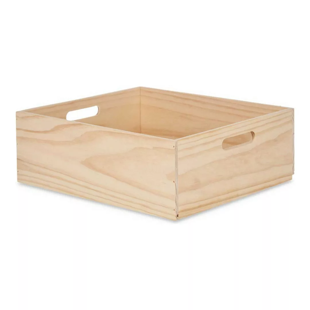 Aufbewahrungsbox Kiefernholz Naturbraun (35 X 14 X 40 Cm) günstig online kaufen