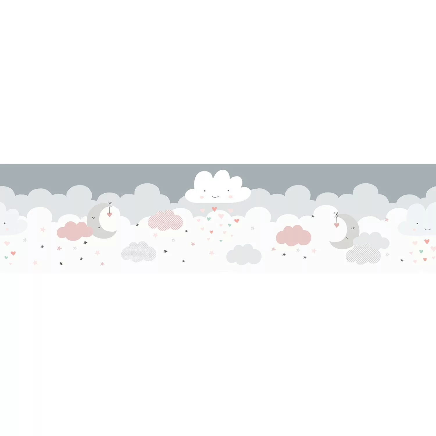 Bricoflor Wolken Tapete Bordüre Selbstklebend für Kinderzimmer Vliestapete günstig online kaufen