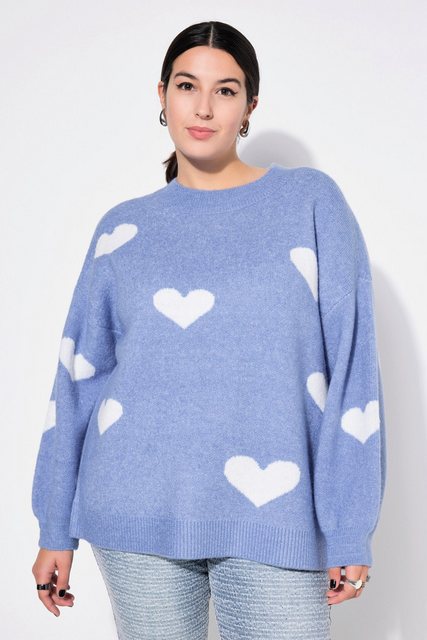 Studio Untold Strickpullover Pullover oversized HEARTS-Muster Ballon-Langar günstig online kaufen