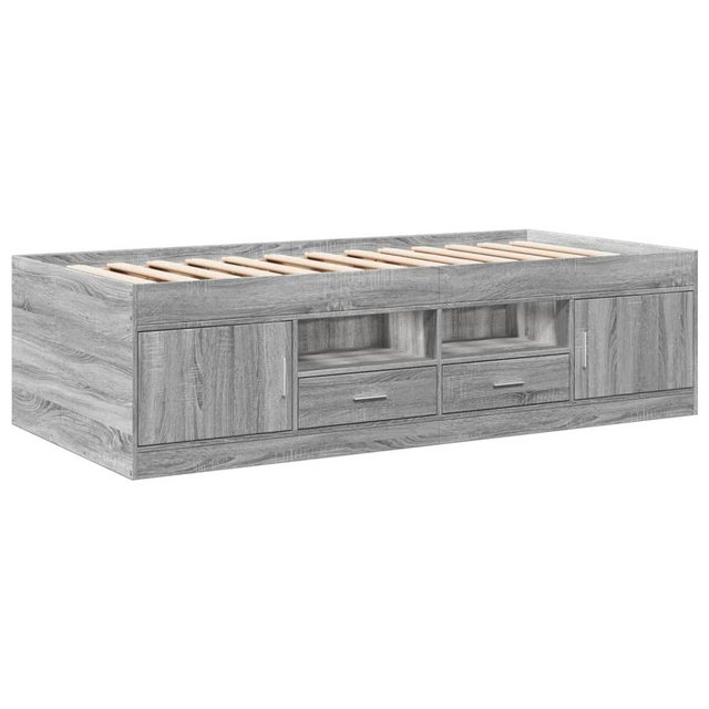 vidaXL Bett Tagesbett mit Schubladen Grau Sonoma 75x190 cm Holzwerkstoff günstig online kaufen