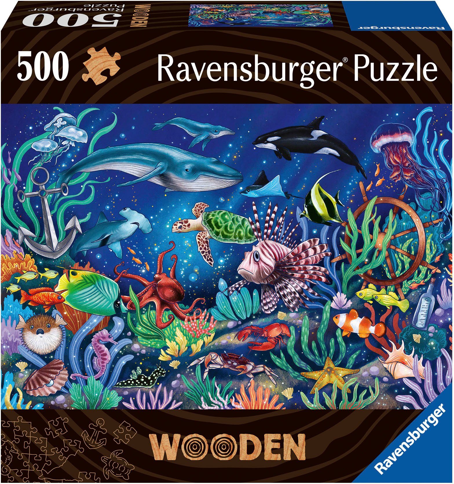 Ravensburger Puzzle Wooden, Unten im Meer, günstig online kaufen