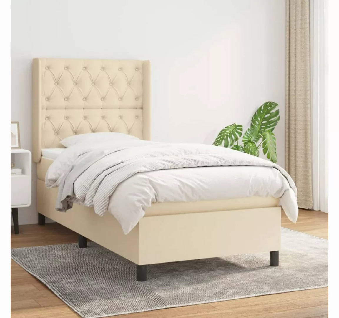 vidaXL Boxspringbett Bett Boxspringbett mit Matratze & Topper Stoff verschi günstig online kaufen