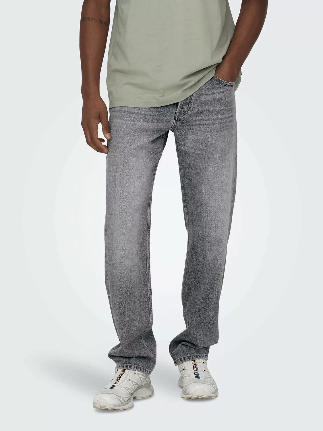 ONLY & SONS Regular-fit-Jeans "ONSEDGE STRAIGHT BROMO 0017 DOT DNM NOOS" günstig online kaufen