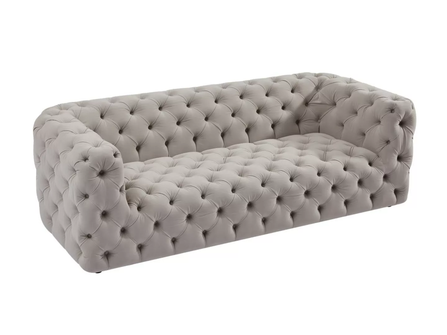 Sofa 3-Sitzer - Samt - Beige - LUARCA von Pascal Morabito günstig online kaufen