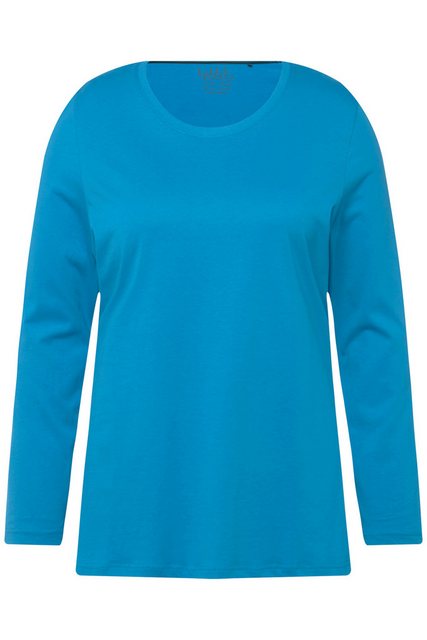 Ulla Popken Rundhalsshirt Shirt Slim Rundhalsausschnitt Langarm günstig online kaufen