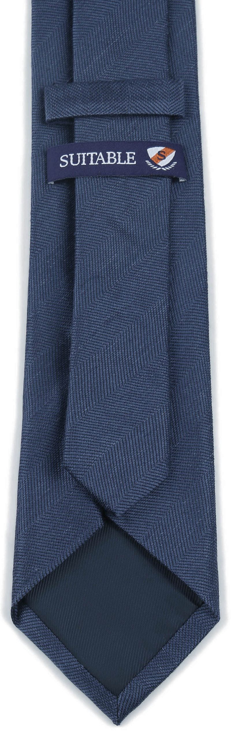 Suitable Tie Wool/Silk Herringbone Navy - günstig online kaufen