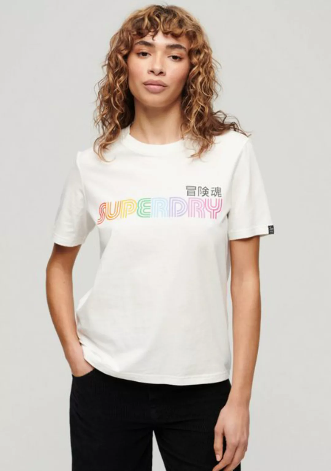Superdry Kurzarmshirt RAINBOW LOGO RELAXED T SHIRT günstig online kaufen