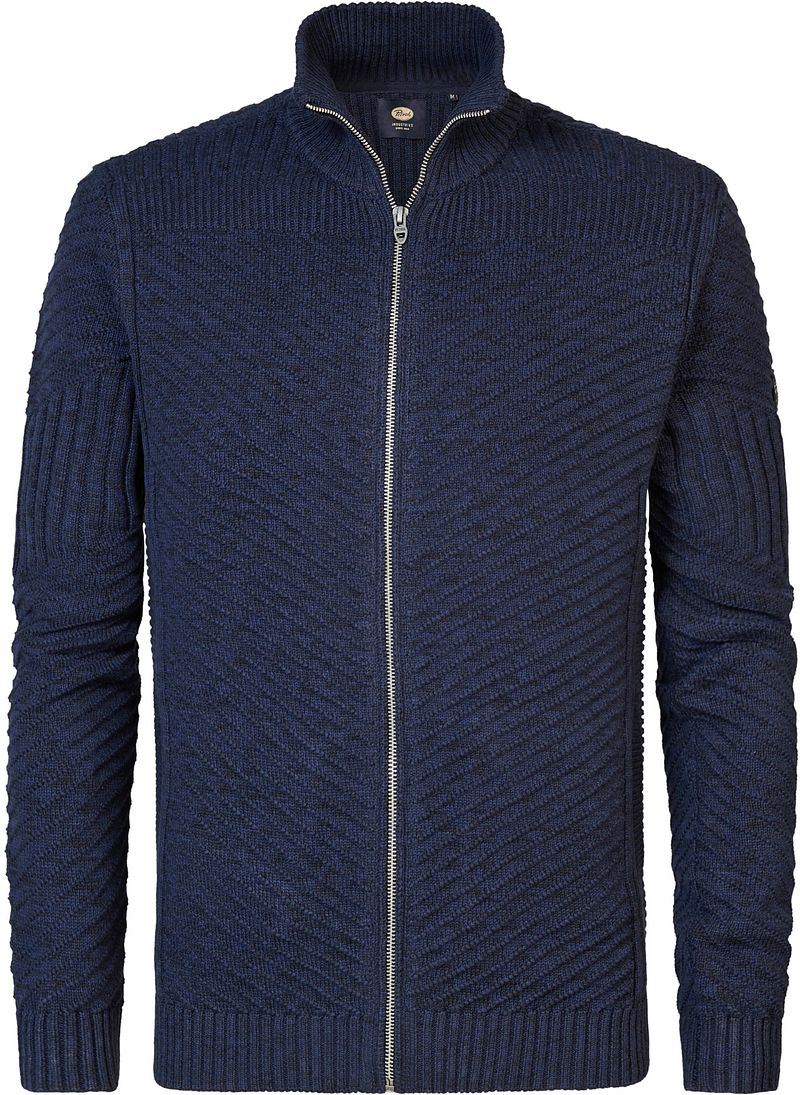 Petrol Kabelstrickjacke Nunam Navy - Größe M günstig online kaufen