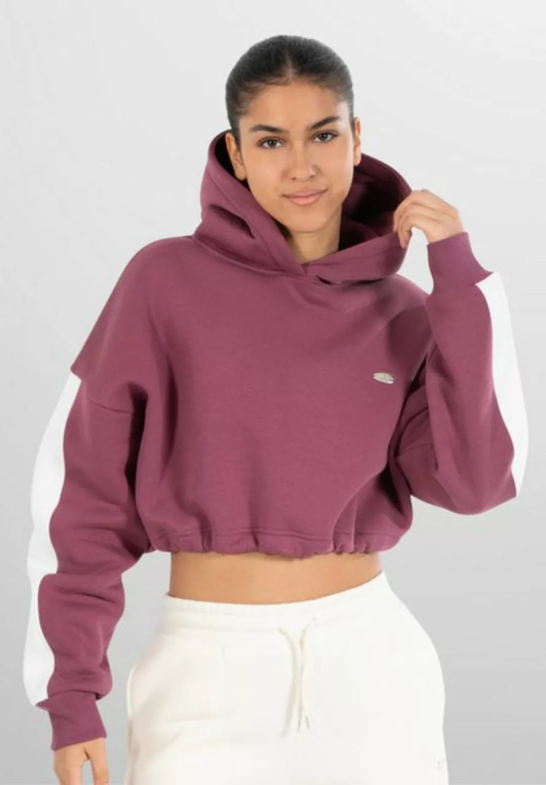 Smilodox Hoodie Amaya, Oversize Fit Crop Pullover Langarm, weicher Baumwoll günstig online kaufen