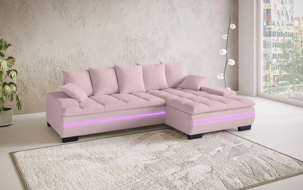 Mr. Couch Ecksofa "Haiti II, L-Form", RGB-LED Beleuchtung, Kaltschaum, wahl günstig online kaufen