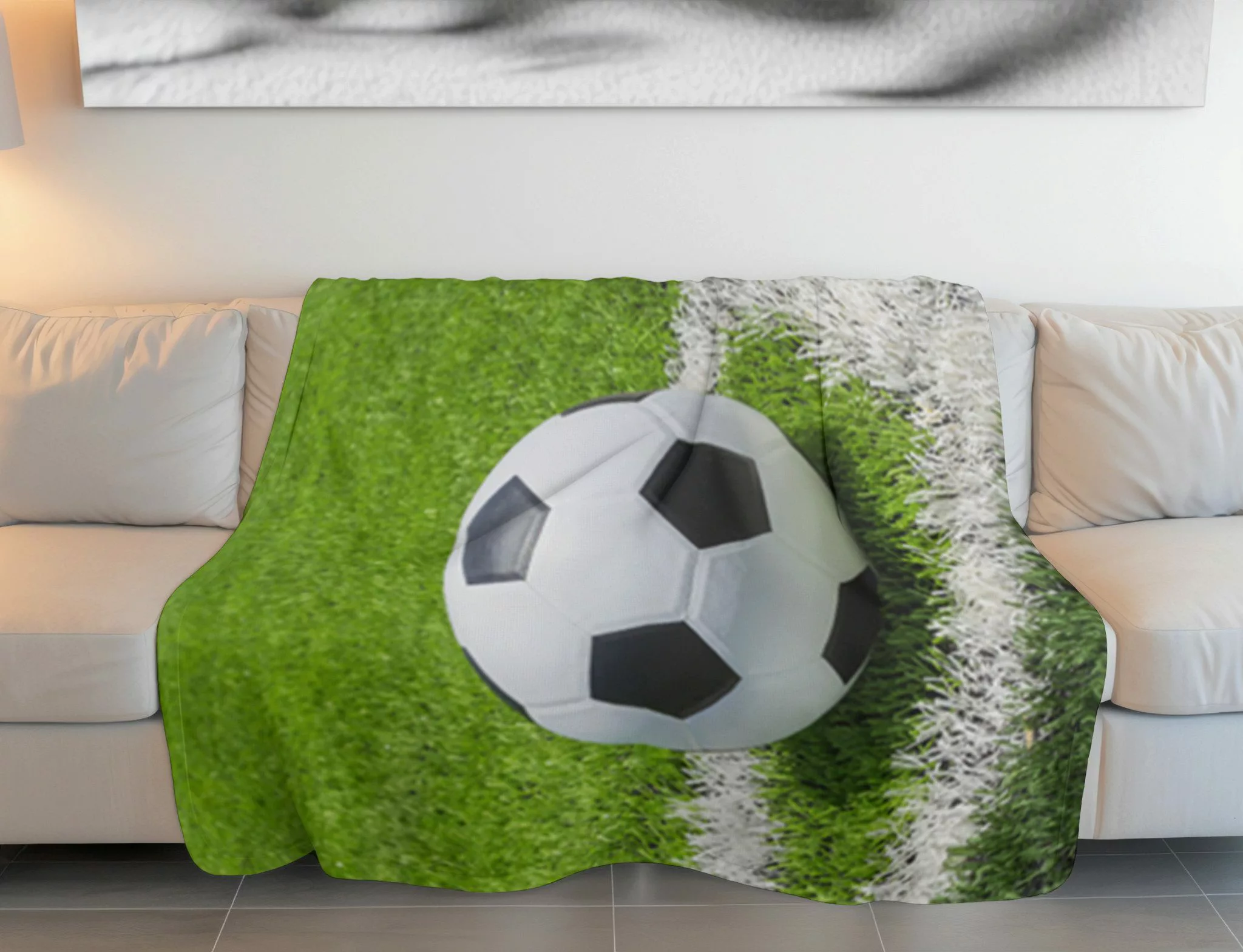 Wohndecke Fußball Fleece-Decke 100x150 cm Kuscheldecke günstig online kaufen