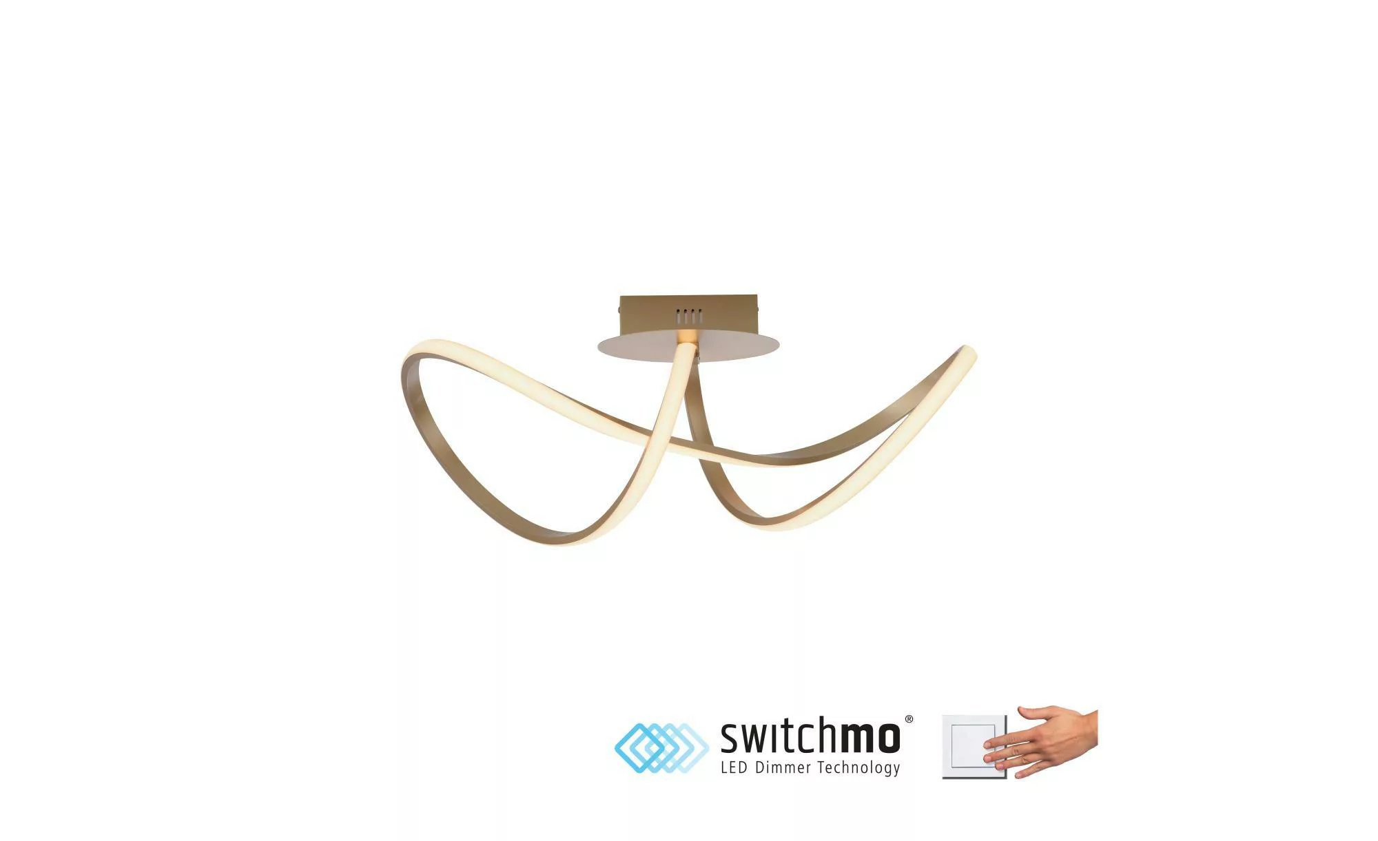 LED Deckenleuchte Maria in Gold 15,5W 2200lm günstig online kaufen