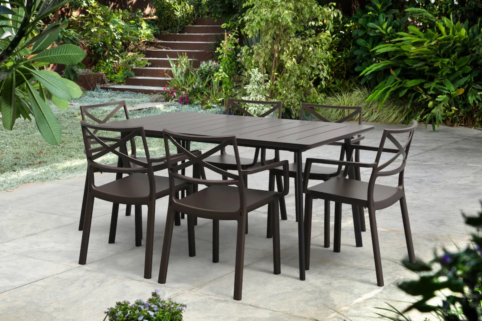 Best Garten-Essgruppe "Torino", (7 tlg.), 7-tlg. Dining Gruppe Torino bronz günstig online kaufen