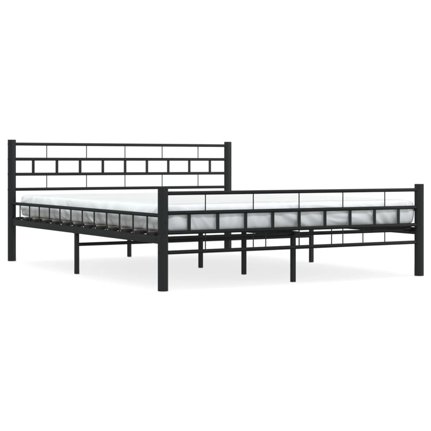 vidaXL Bettgestell Schwarz Stahl 160x200 cm Modell 1619046 günstig online kaufen