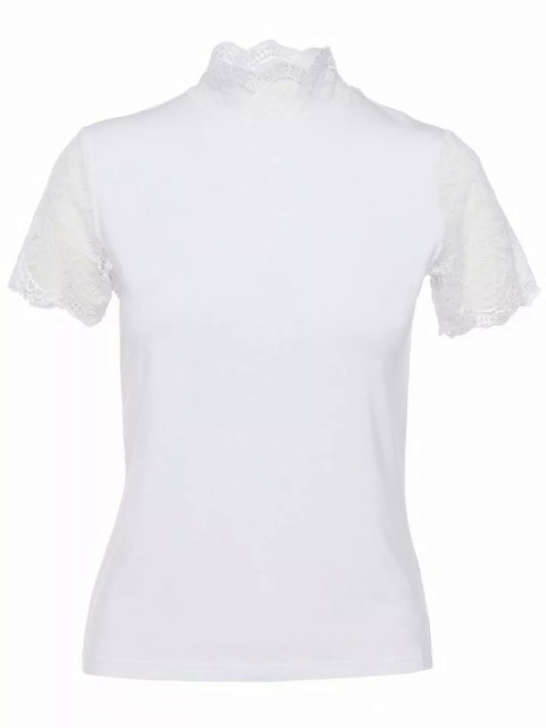 Pure Shape Spitzenshirt Kurzarm-Shirt elastisch mit Spitzendetail an Ärmeln günstig online kaufen