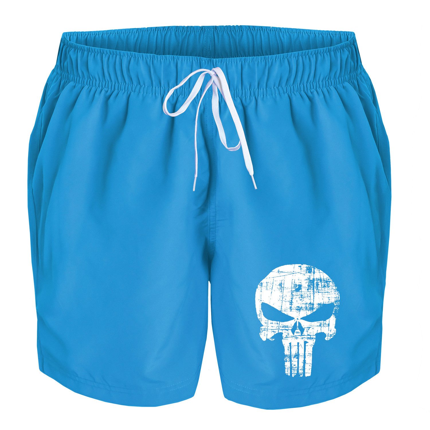 deinshirt Badehose Schwimmshorts Punisher Skull Integrierter günstig online kaufen