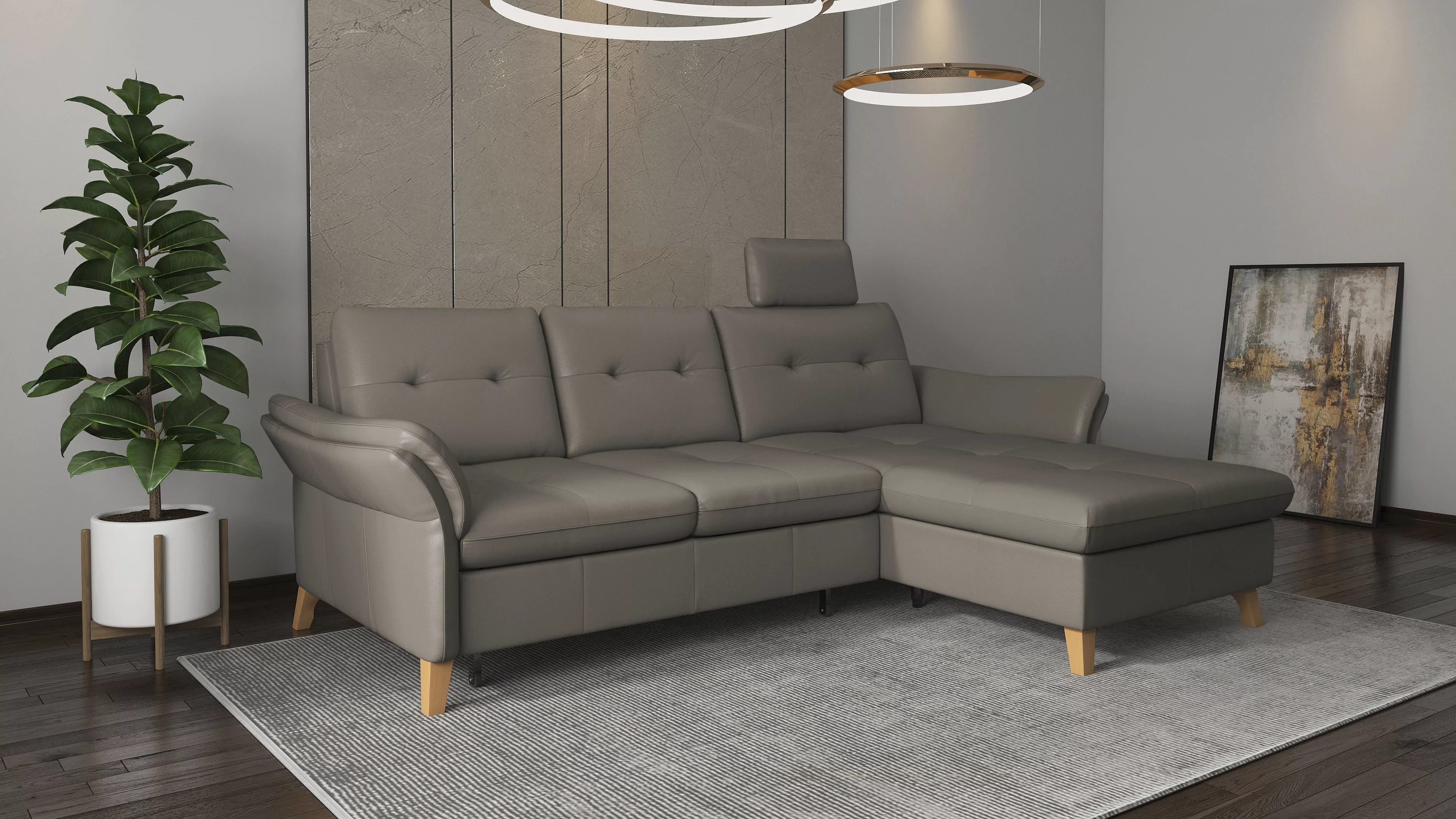sit&more Ecksofa "Göteborg", Sitztiefenverstellung und Federkern, wahlweise günstig online kaufen