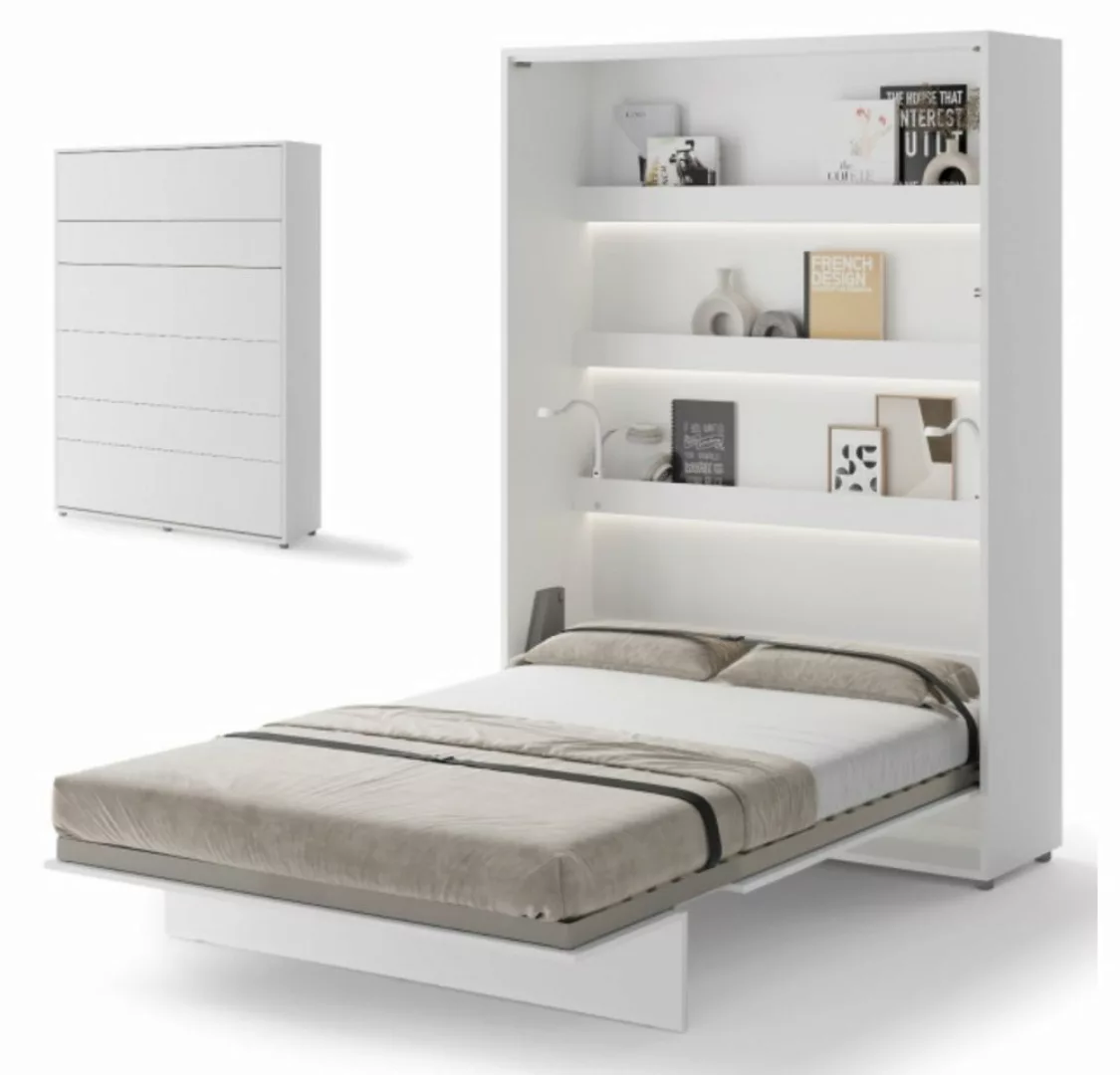 yourhouse24 Schrankbett Bed Concept Wandklappbett Vertikal Gästebett 90/120 günstig online kaufen