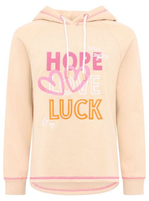 Zwillingsherz Hoodie Sweatshirt "Hope Love Luck" Print günstig online kaufen