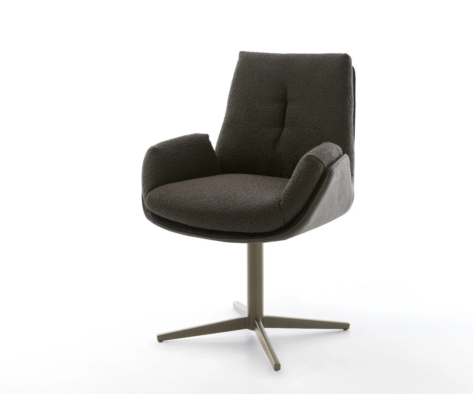 DELIFE Polsterstuhl Clea-Flex, Fußkreuz Effektfinish Titan günstig online kaufen