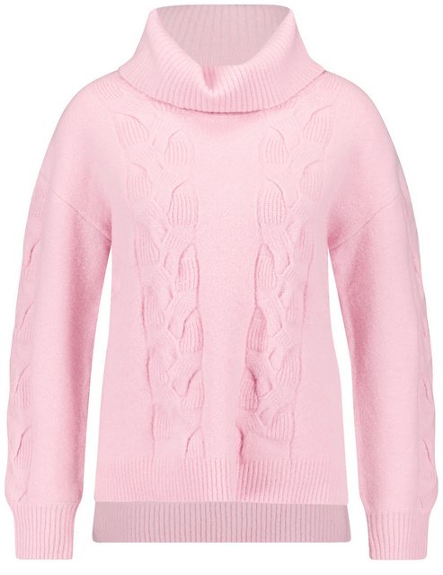 GERRY WEBER Rundhalspullover Strickpullover mit Zopfmuster günstig online kaufen