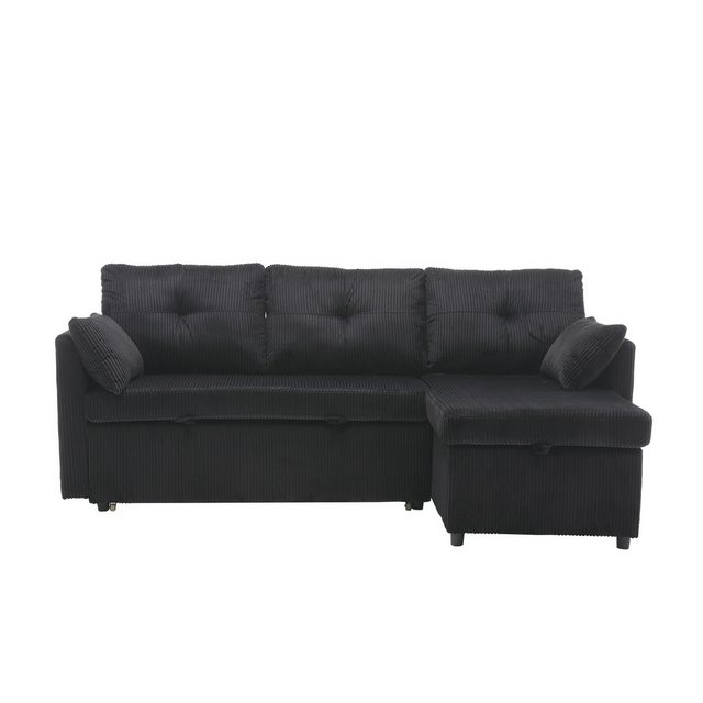 HAUSS SPLOE Sofa Schlafsofa Ecksofa mit Ausziehbett, Stauraum, Seitentasche günstig online kaufen