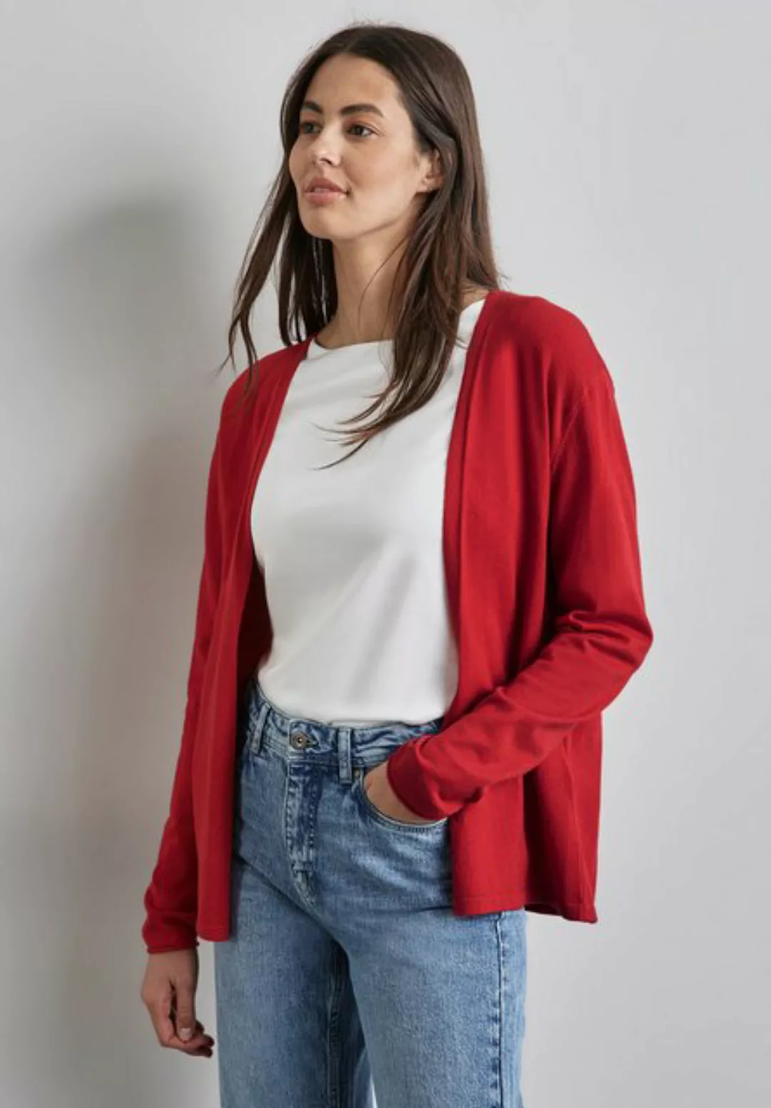 STREET ONE Strickjacke, aus Feinstrick günstig online kaufen