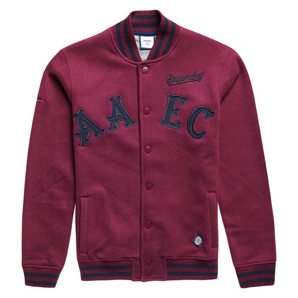 Superdry Collegiate Jersey Bomber Sweatshirt S Rich Berry günstig online kaufen