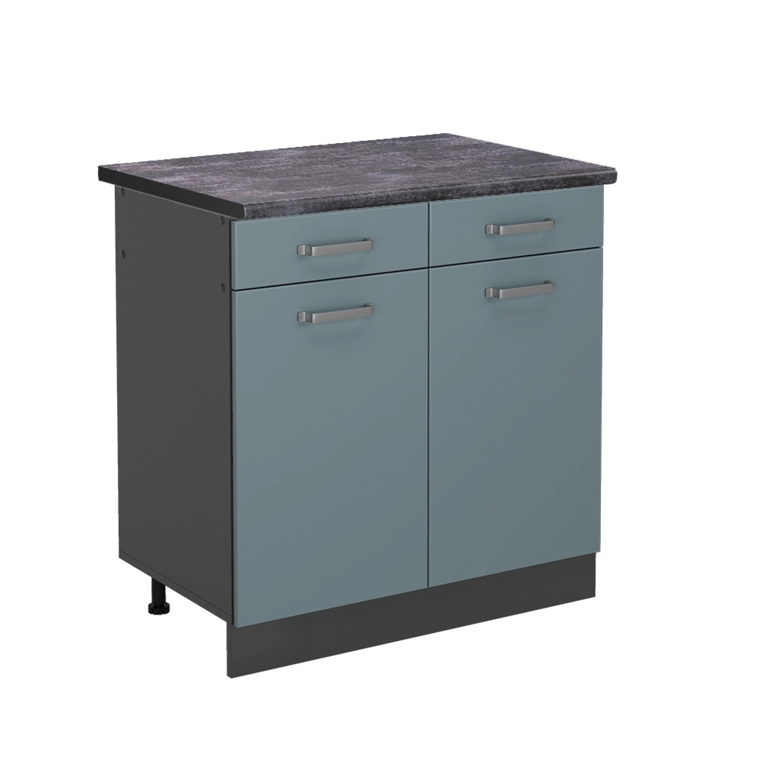 Vicco Unterschrank R-Line, Blau-Grau/Anthrazit, 80 cm, günstig online kaufen
