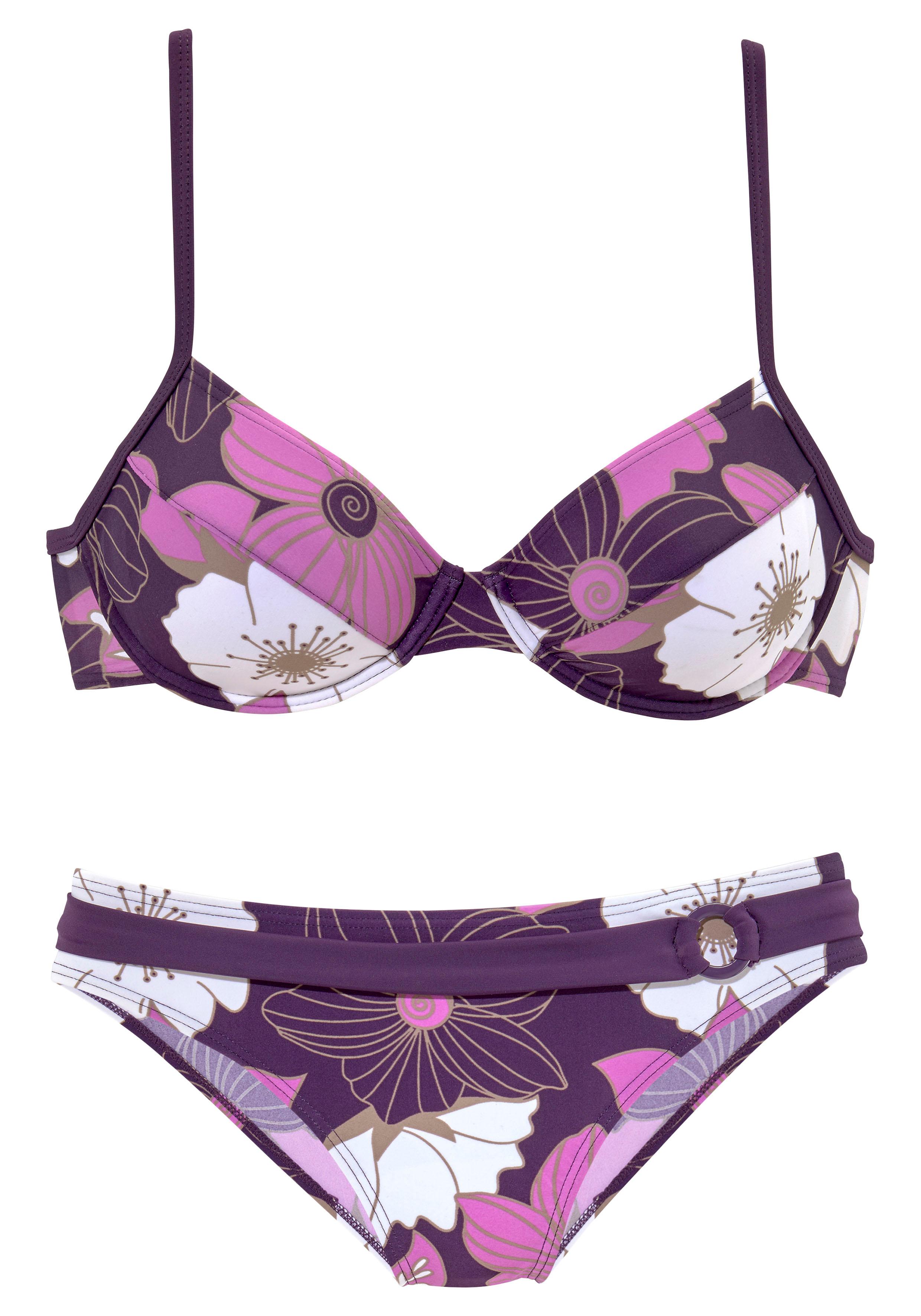 LASCANA Bügel-Bikini, mit Blumenprint günstig online kaufen