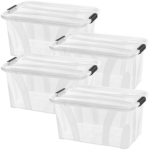 Siena Home Aufbewahrungsbox "Anzio", (Set, 4 St.), Kunststoff, 100% recycle günstig online kaufen