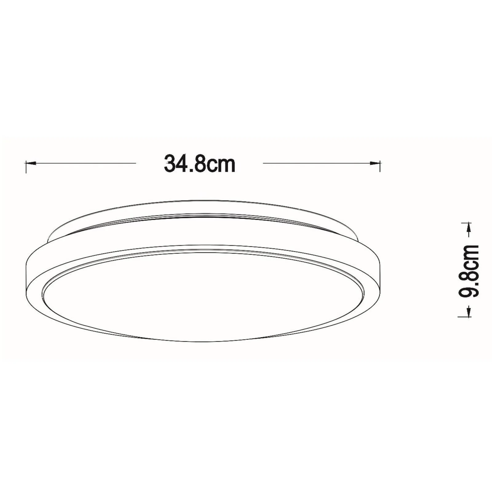 LED Deckenleuchte Dasher in Weiß 18W 1150lm IP44 348mm günstig online kaufen